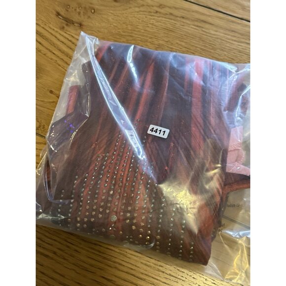 One World Live & Let Live Tunic Top Size Small Stretch Hi-Low Embellished Modern - Picture 15 of 15